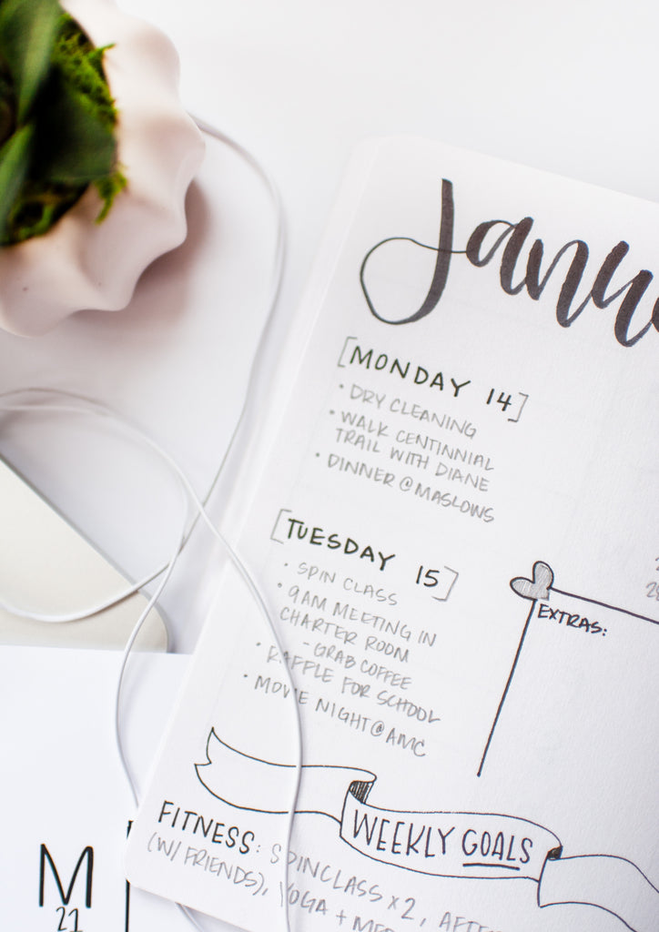2019 Bullet Journal Calendar Free Printable for Personal Use!