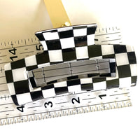 Large Rectangle Claw Clip in  Checkboard
