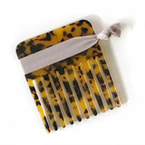 Tortoise Print Pocket Comb for Wet and Dry Styling Travel Size Favor