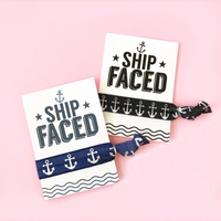 1 Hair Tie on Ship Faced Card for Party Favors