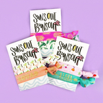 2 Hair Ties on Suns Out Buns Out Tropical Card Party Favors